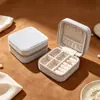 Caja de joyería portátil directa de fábrica con espejo, caja de joyería de lujo de alta gama, caja de almacenamiento de pulsera de cristal, collar, pendientes al por mayor