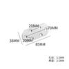 Acero inoxidable en forma de L ángulo recto código soporte fijo conector de muebles inodoro partición engrosada código de ángulo soporte de placa de capa