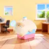 Caja Misteriosa Serie Gato Perezoso Trabajando Figura de Gato Perezoso Decoración de Escritorio para Trabajadores de Oficina, Regalo de Cumpleaños Sanador