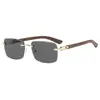 2026 Nuevas Gafas de Sol Cuadradas Sin Montura de Borde Cortado de Moda Transfronteriza Europeas y Americanas Protección UV Estilo Clásico de Moda