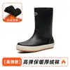 Botas de lluvia para hombre y mujer, antideslizantes, impermeables, elegantes, de media pantorrilla, de terciopelo, cálidas, de goma, botas de agua para trabajo en cocina, zapatos de agua de caña alta para hombre