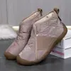 Sapatos de Algodão, Botas de Neve de Uma Perna, Forradas com Lã, Outono e Inverno Antiderrapantes Aeroespaciais Espessadas à Prova de Vento e Quentes 2025 Novo Tecido Botas de Algodão