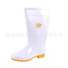 Jinbaoyuan zapatos de agua blancos fábrica de higiene alimentaria botas de lluvia PVC impermeable resistente al aceite ácido y álcali suela de tendón de res blanco botas de lluvia de protección laboral