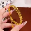 Pulseira de Malha Dourada com Lantejoulas Laser Disco - Tendência do Tiktok para Mulheres, Moda de Luxo Leve com Contas de Transferência Vazadas, Presente para Namorada