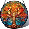 Decoração Suspensa Vitral Pena de Pavão 20cm Decoração Transparente para Janela Apanhador de Sol Decoração de Casa Ornamento Suspenso