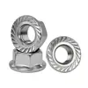 Tuerca de Brida de Rosca Fina de Acero Inoxidable 304 M8 a M12 Hexagonal Exterior Antideslizante Dentada Tornillo Tuerca de Brida Venta al por Mayor