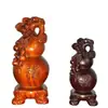 Calabazas Talladas en Madera Huali Adornos Madera Maciza Grande Fulu Hogar Sala de Estar Estilo Chino Artesanía Decorativa Regalo Inauguración
