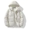Chaqueta acolchada de algodón con capucha de lana de cordero talla europea transfronteriza para hombre 2026 invierno nueva gruesa informal holgada abrigo de algodón para hombre