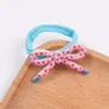 Anillo para Toalla Rayado Floral Fresco y Dulce, Goma para el Cabello con Lazo, Estilo Chica Dulce, Elástico Doble para Coletas
