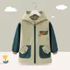 Bata infantil para otoño e invierno, chaqueta de plumón exterior, impermeable y resistente a la suciedad, ropa protectora, babero para bebé con cremallera, para niños mayores