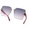 Librito Rojo Mismo Estilo Moda Elegante Gafas de Sol Parasol para Mujer Nueva Llegada Gafas de Sol sin Montura con Borde Cortado Protección UV para Hombre