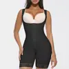 Corsé Moldeador de Cintura Europeo y Americano Tallas Grandes Postparto Con Tirantes Botones a Presión en la Entrepierna Cremallera Control de Abdomen Ajustado Body Moldeador