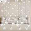 Cortina de Cuentas de Cristal &W Cortina Divisoria Cortina para Puerta de Entrada de Sala de Estar Decoración de Pasillo Cortina Pantalla para el Hogar Cortina de Cadena de Cuentas Gratis