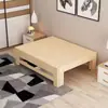 Cama retrátil de correr em madeira maciça para varanda e escritório, de uso duplo para sentar e deitar, tatame multifuncional para espaços pequenos, cama de madeira individual ou dupla