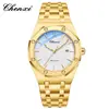 Relógio Masculino CHENXI Dawn Explosões Transfronteiriças Tendência da Moda Relógio Masculino de Carvalho Luminoso à Prova d'Água Pulseira de Aço Relógio de Quartzo
