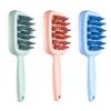 Cepillo de champú de doble cara con dientes gruesos y finos, peine de masaje para el cuero cabelludo, peine unisex portátil para el hogar, peine para champú de manos húmedo y seco.