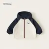 Ropa Infantil Bonsun Primavera y Otoño Sudadera con Cremallera para Niñas Pantalones Cargo Conjunto de Dos Piezas Nuevo Traje Infantil con Capucha y Pantalones Largos para Bebé