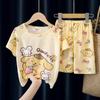Comércio Exterior Verão Pijama Infantil Desenho Animado Grupo Meninas Bruxa Meninos Conjunto Manga Curta Shorts Roupa de Casa Fina