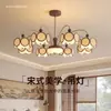 Araña Estética de Sala de Estar Dinastía Song 2025 Nueva Lámpara de Tela Zen China para Restaurante Sala de Té Lámpara de Dormitorio Principal de Diseñador