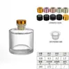 Frasco Cilíndrico Transparente para Aromaterapia, Frasco Difusor de Varetas Sem Chama, 100ml, Garrafa de Vidro para Fragrância de Decoração de Hotel e Casa