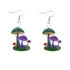 Nuevos Pendientes Acrílicos Europeos y Americanos, Diseño de Hongo Colorido, Modernos y Creativos, Exquisitos Accesorios para Mujer en Stock