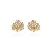Mori zircônia micro-incrustado maple folha brincos stud feminino nicho design elegante temperamento brincos high-end luz luxo doce moda