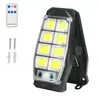 Luz solar para jardín de exterior con sensor de movimiento, reflector, luz con clip, luz de calle integrada para jardín doméstico de exterior
