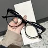 Gafas de Gato Populares de Internet Ins Wind Marco para Mujer Ajustable para Miopía Rostro Cuadrado Redondo Luz Azul Antirradiación Gafas Planas