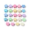 Cor de macaron tinta acrílica para assar coração estrela de cinco pontas furo grande contas soltas Pulseira DIY feita à mão acessórios de joias para miçangas