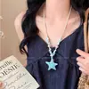 [Paraíso de Estrellas de Mar] Collar Creativo DIY de Perlas y Estrellas de Mar Cadena de Clavícula de Nicho para Tomar Fotos en Viajes de Verano a la Costa para Mujeres