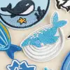 Patches Bordados Série Azul Original Desenho Animado Decoração Acessórios para Roupas para Jaquetas Rasgadas Patch Bordado