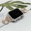 Adequado para Apple Watch 10ª Geração Capa Protetora de Diamante em Linha Única iWatch 42mm 46mm Capa Protetora de PC Galvanizado