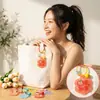 Llavero de Fruta de Dibujos Animados con Texto para Estudiante, Campanilla Linda para Bolso, Colgante Pequeño, Llavero Inspirador, Decoración, Regalo Pequeño