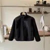 Chamarra cortavientos, color liso, forrada de polar, con cierre, para niños/niñas. 13603