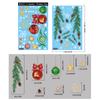 Stickers Navideños Transfronterizos de Amazon Creativos Coloridos Bola Colgante Copo de Nieve Stickers Electrostáticos Calcomanías de Cristal para Árbol de Navidad Venta al Mayoreo