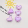 Cuentas Sueltas con Forma de Corazón Pequeño y Agujero Recto Color AB Galvanizado Materiales de Decoración para Hacer Cadenas de Teléfono, Llaveros de Ropa, Colgantes, Collares