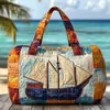 2026 Nueva Serie Náutica Retro Transfronteriza Bolsa de Viaje Acolchada Portátil para Distancias Cortas Bolsa Deportiva Multifuncional para Fitness