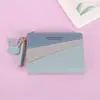 Cartera Sencilla Estilo Coreano para Mujer Cartera Corta con Cremallera Bloqueo de Color Moda Billetera para Monedas Bolso de Mano Portatarjetas Billetera para Monedas