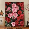Pintura a Óleo Digital de Rosa DIY Colorir Pintado à Mão Flores Curativas Descompressão Preenchimento Tinta Acrílica Pintura Decorativa