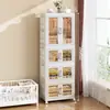 Guarda-roupa Doméstico Quarto Armário Simples de Armazenamento Organização de Roupas Guarda-roupa Bebê Armário de Armazenamento de Plástico Em Estoque Atacado