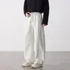 Pantalones Casuales para Hombre 2026 Otoño Nuevos Pantalones de Pierna Recta Versátiles de Moda Sueltos Largos de Color Sólido Pantalones Cargo de Algodón