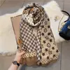 Bufanda de Seda para Mujer, Estilo Primavera y Otoño, Bufanda de Gasa de Lino de Moda para Invierno, Chal Oversize, Bufanda Versátil Delgada de Algodón y Lino