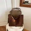 Bolso de Mano Retro Estilo Coreano para Mujer Otoño/Invierno Nuevo Moderno Sencillo para el Trabajo Bolso de Hombro Único Bolso de Mano Casual de Moda Bajo el Brazo