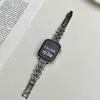 Adequado para Pulseiras de Relógio Apple iWatch com Pequenas Pulseiras Cravejadas de Diamantes em Forma de V e Pulseiras de Relógio Huawei Fit Series em Estoque