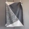 Nova Moda de Outono Estampa de Leopardo Cor Contrastante Lenço Feminino Espessado Quente Dupla Utilização Multifuncional Xale Decorativo