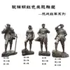 Escultura de Fibra de Vidrio Temática Cultural Roja de Granja Escultura de Figura de Imitación de Cobre Escultura de Guerrero del Ejército Rojo Ejército de Ruta Octava