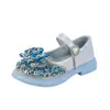 Zapatos de Princesa para Niñas 2025 Nuevos Zapatos de Cristal para Niños Zapatos de Cuero Primavera Otoño Zapatos para Niñas Pequeñas Zapatos Individuales para Bebé Zapatos Pequeños de Cuero