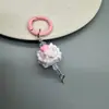Pingente de contas pintadas à mão fofo acessórios para celular fivela de liga corrente de suspensão de grão fofo corrente de suspensão para bolsa de joias diy