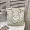 Bolsa Nuvem Casual de Grande Capacidade para Estudantes Frequentar Aula Bolsa de Ombro de Lona Versátil Simples para o Dia a Dia Tote de Ombro
