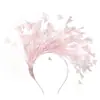 Diadema de Flores de Plumas de Carnaval Transfronterizo Fiesta Fiesta de Desempeño Accesorios para el Cabello de Plumas Diadema Accesorios Retro para el Cabello de Novia